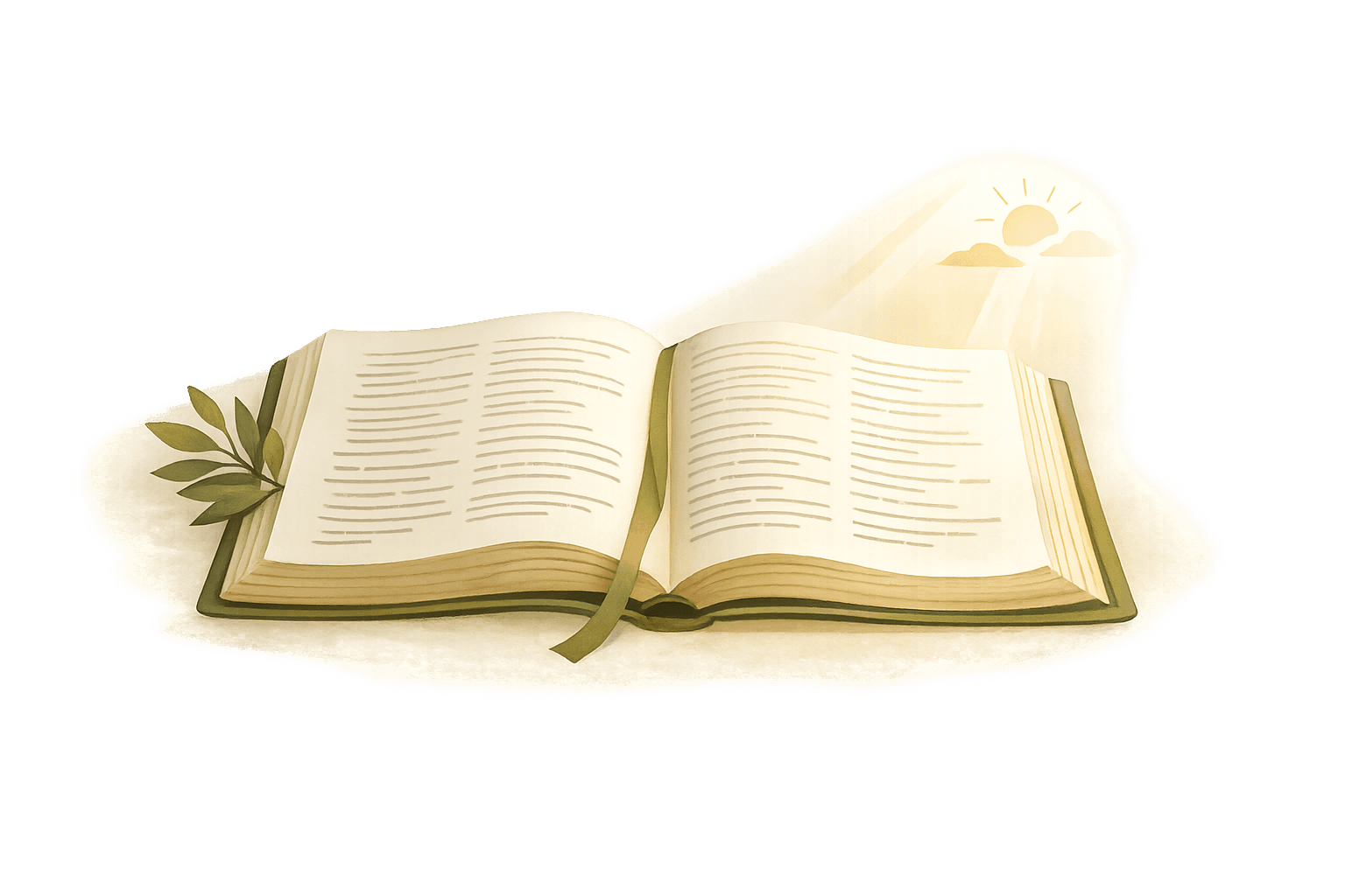 Vista ilustrada de lectura y reflexión en Oria